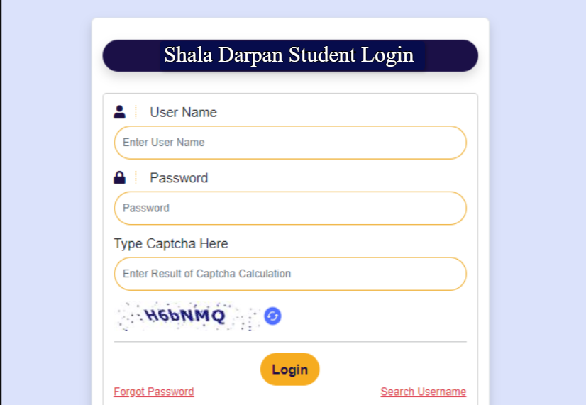 Shala Darpan Student Login